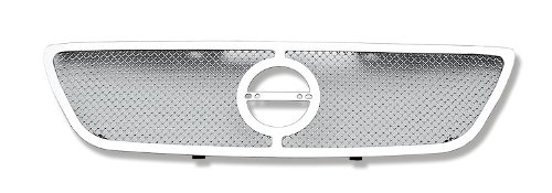 APS Compatible with Nissan Altima 2002-2004 Main Upper Stainless Steel Chrome Mesh Front Grill Grille Insert S18-T60457N - Upgrade Your Car's Style & Protection for Daily Driving & Car Shows