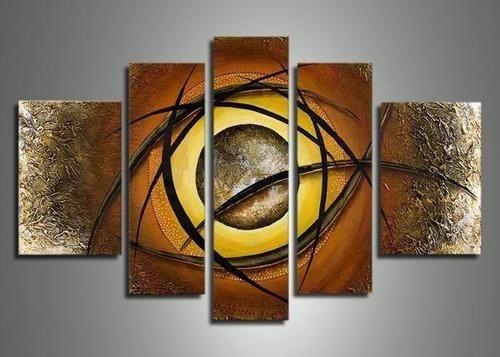Extra Large Abstract Wall Art Set - 5 Piece Canvas Painting for Living Room Decor | Modern Home Artwork for Stylish Interiors & Office Spaces