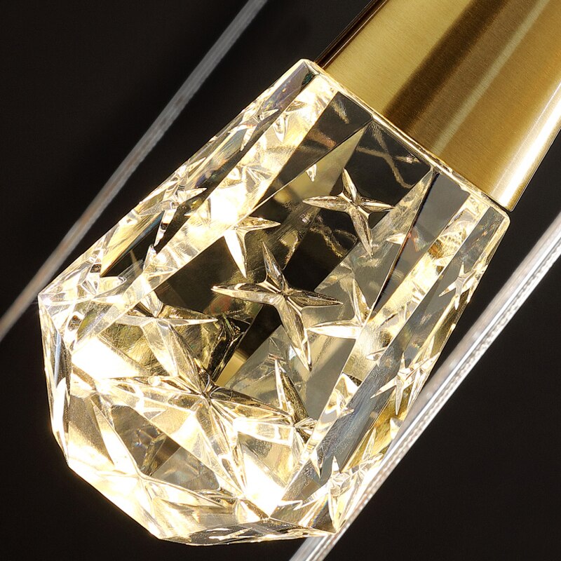 Elegant Crystal Spiral Cone Staircase Chandelier - Modern Ceiling Light Fixture for Living Room, Dining Room, Foyer & Bedroom Decor