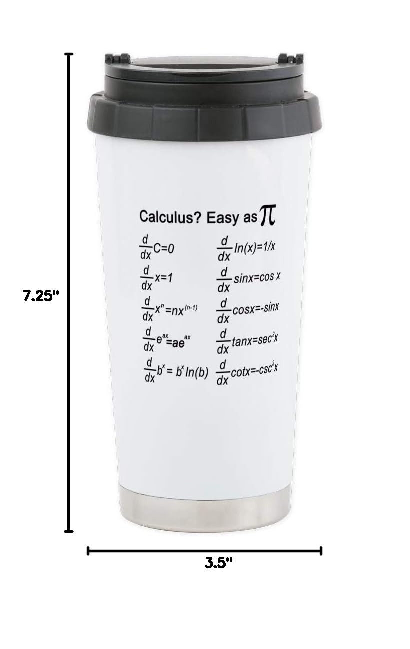 20 oz Insulated Stainless Steel Coffee Tumbler - Math Themed Travel Mug by CafePress | Perfect for School, Office & Commuting