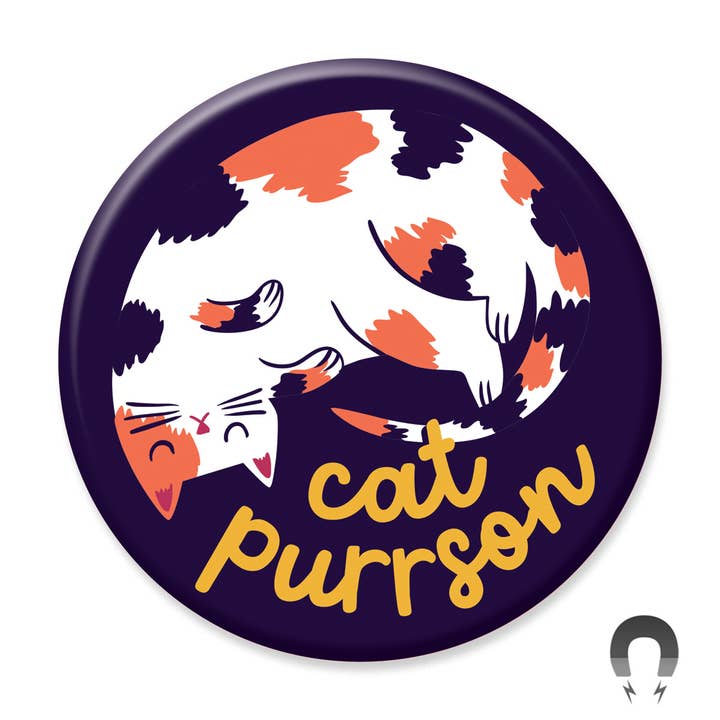 Cat Purrson Magnet - Funny Cat Lover Fridge Magnet - Perfect for Home, Office & Gifts