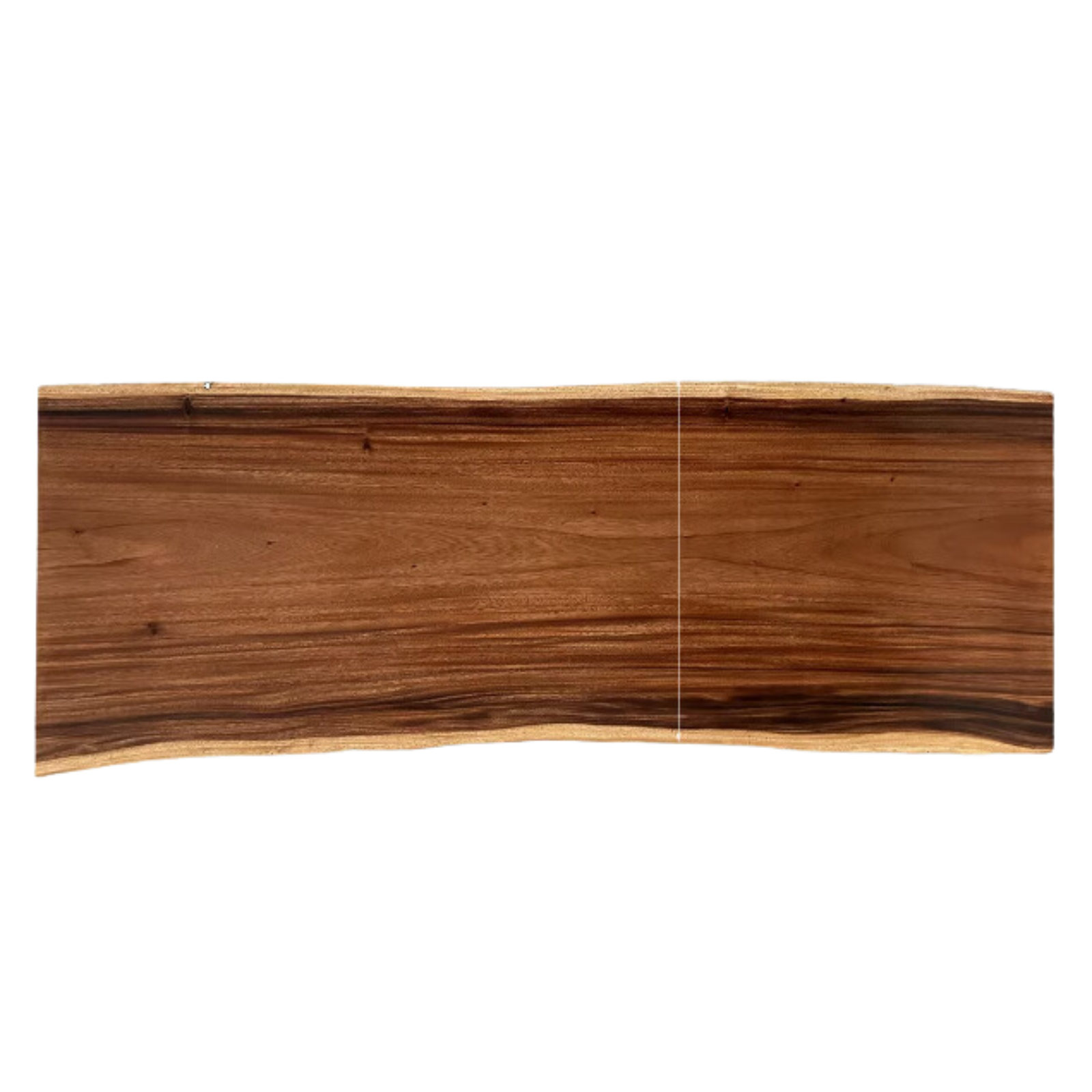 Premium Black Walnut Solid Wood Dining Table with Natural Edge - Large Top for Kitchen, Dining Room & Home Decor