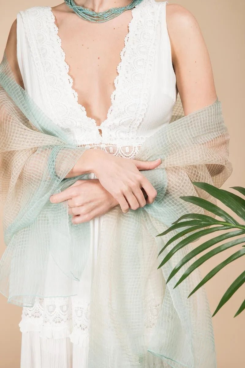 Lightweight Waffle Knit Sheer Scarf for Women - Breathable Fashion Shawl Wrap - Perfect for Spring, Fall, and Cool Summer Evenings
