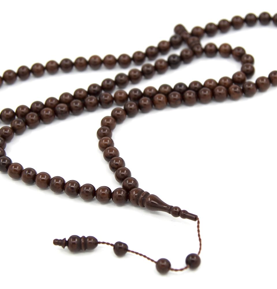 Premium Islamic Prayer Beads - 99 Count Round Kuka Wood Tasbih for Muslim Worship | Durable & Elegant Dhikr Beads for Daily Prayers, Meditation & Spiritual Reflection