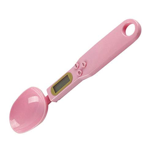 Precision Digital Kitchen Scale 500g/0.1g with LCD Display - Mini Electronic Measuring Spoon for Baking, Cooking & Coffee - Compact Food Scale in Pink | Perfect for Home Kitchen, Bakeries & Coffee Shops