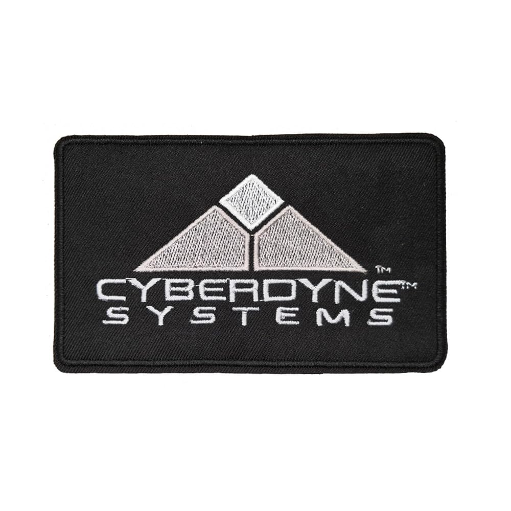 Cyberdyne Systems Embroidered Iron-On Patches - Terminator Movie Logo Badges for Jackets, Hats & Backpacks | Sci-Fi Cosplay & DIY Accessories