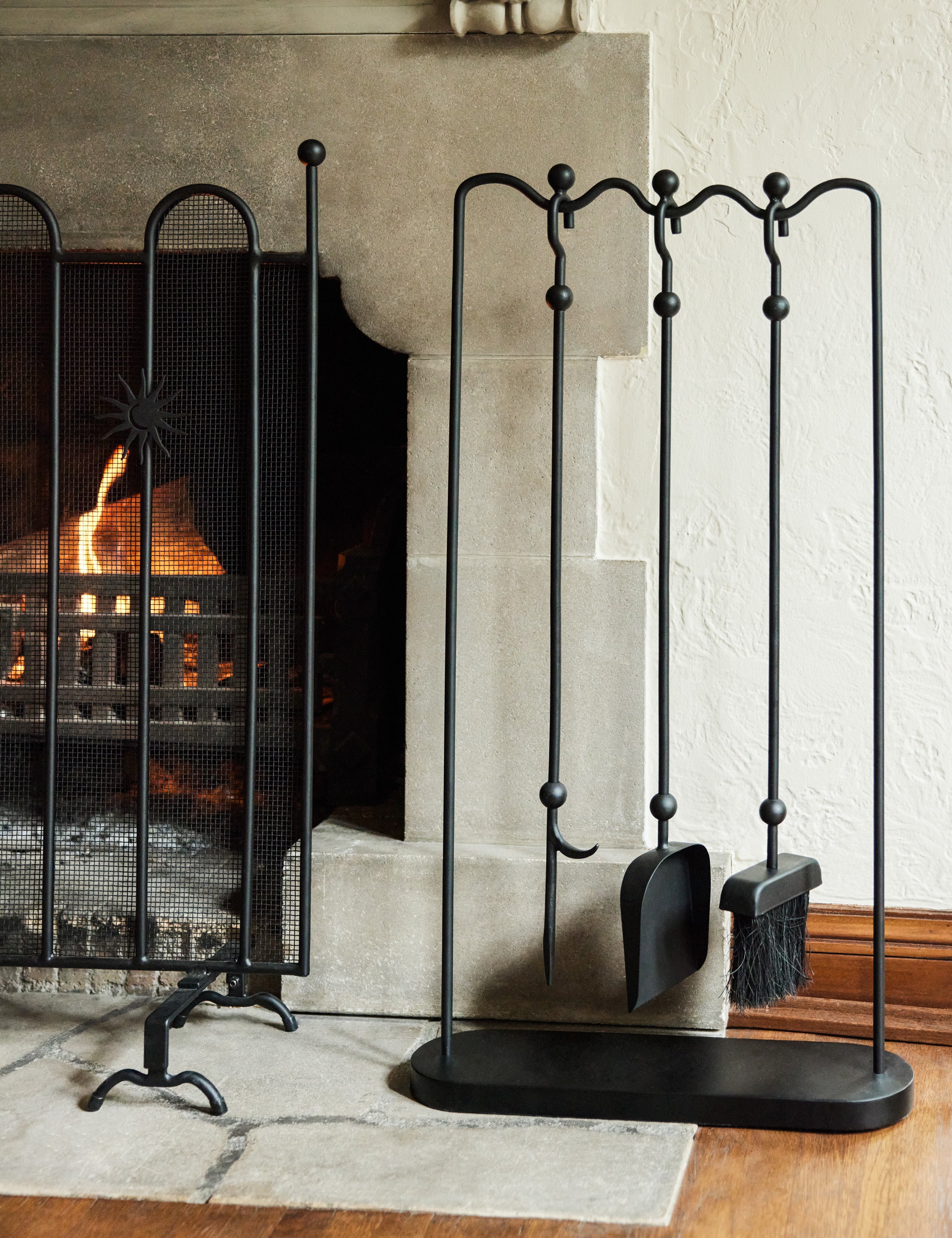 Este Fireplace Tools Set by Sarah Sherman Samuel - Premium Steel Fireplace Accessories for Home & Outdoor Use - Perfect for Fire Pits, Wood Stoves, and Indoor Fireplaces