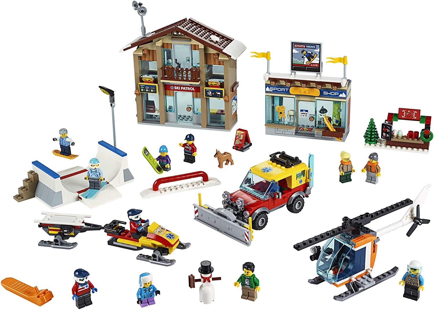 LEGO City Ski Resort 60203 Building Kit - 806 Piece Snow-Themed Construction Toy for Kids Ages 6-12 | Creative Play, Winter Themed Gift & STEM Learning | Perfect for Birthday Presents & Holiday Decorations