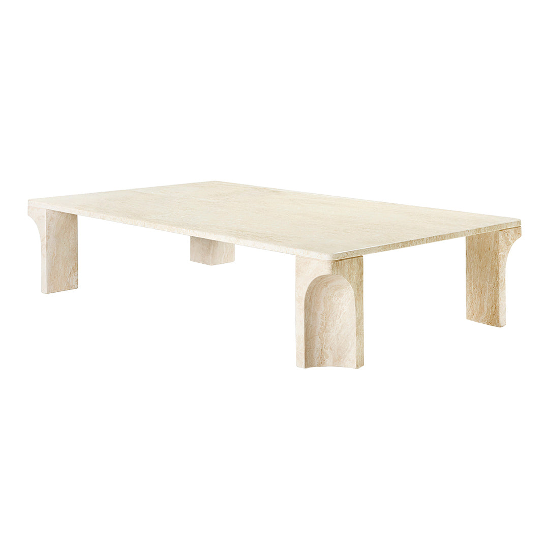 Modern Doric Coffee Table - Solid Wood Living Room Furniture for Home Decor | Perfect for Small Spaces, Apartments & Cozy Gatherings