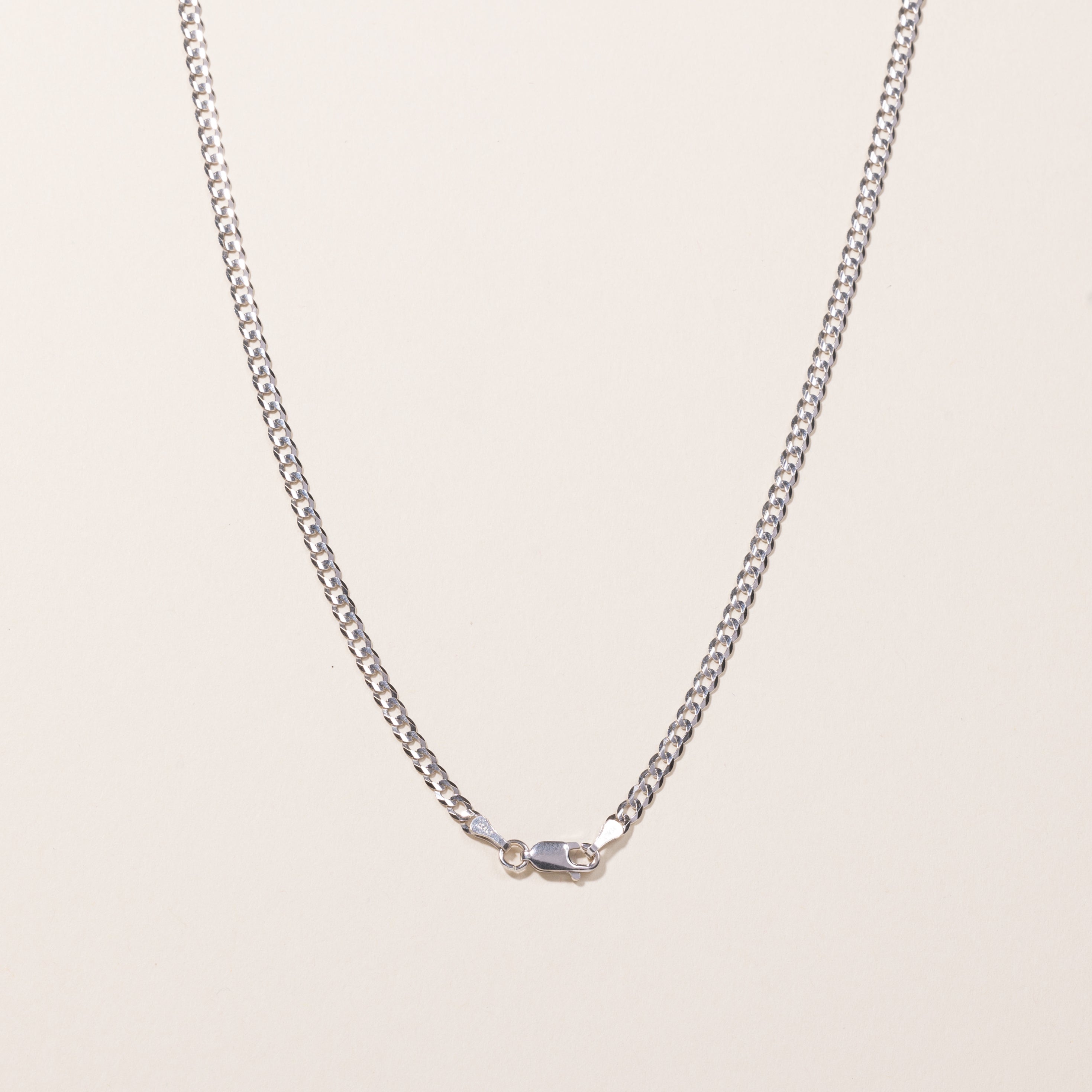 10K White Gold Curb Link Chain Necklace 24 Inch - Elegant Dainty Jewelry for Women, Perfect for Everyday Wear, Gift Giving & Special Occasions