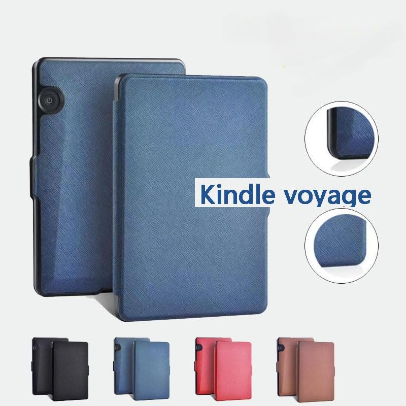 Premium PU Leather Case for Kindle Voyage (2014) - Magnetic Smart Cover with Auto Sleep/Wake | Slim Protective E-Reader Cover | Black | Ideal Gift for Book Lovers & Tech Enthusiasts | Durable & Lightweight Kindle Voyage Accessory | Perfect for Reading at Home, Office, Travel, Bedtime, Commuting, Business Trips & Coffee Shops | Best Protective Cover for Students, Professionals & Bookworms