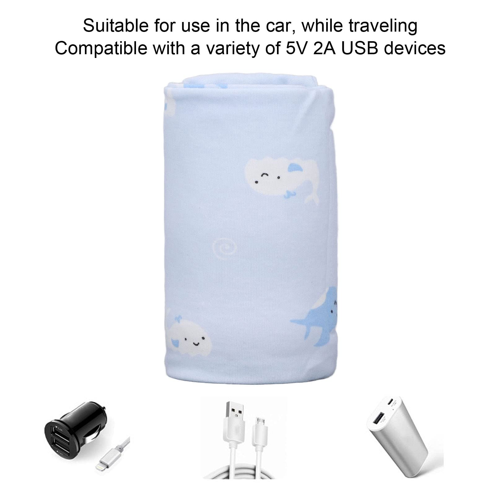 Portable USB Baby Bottle Warmer Bag - Rechargeable Milk Bottle Heater & Insulated Food Warmer for Infants | Perfect for Travel, Camping & On-the-Go Feeding