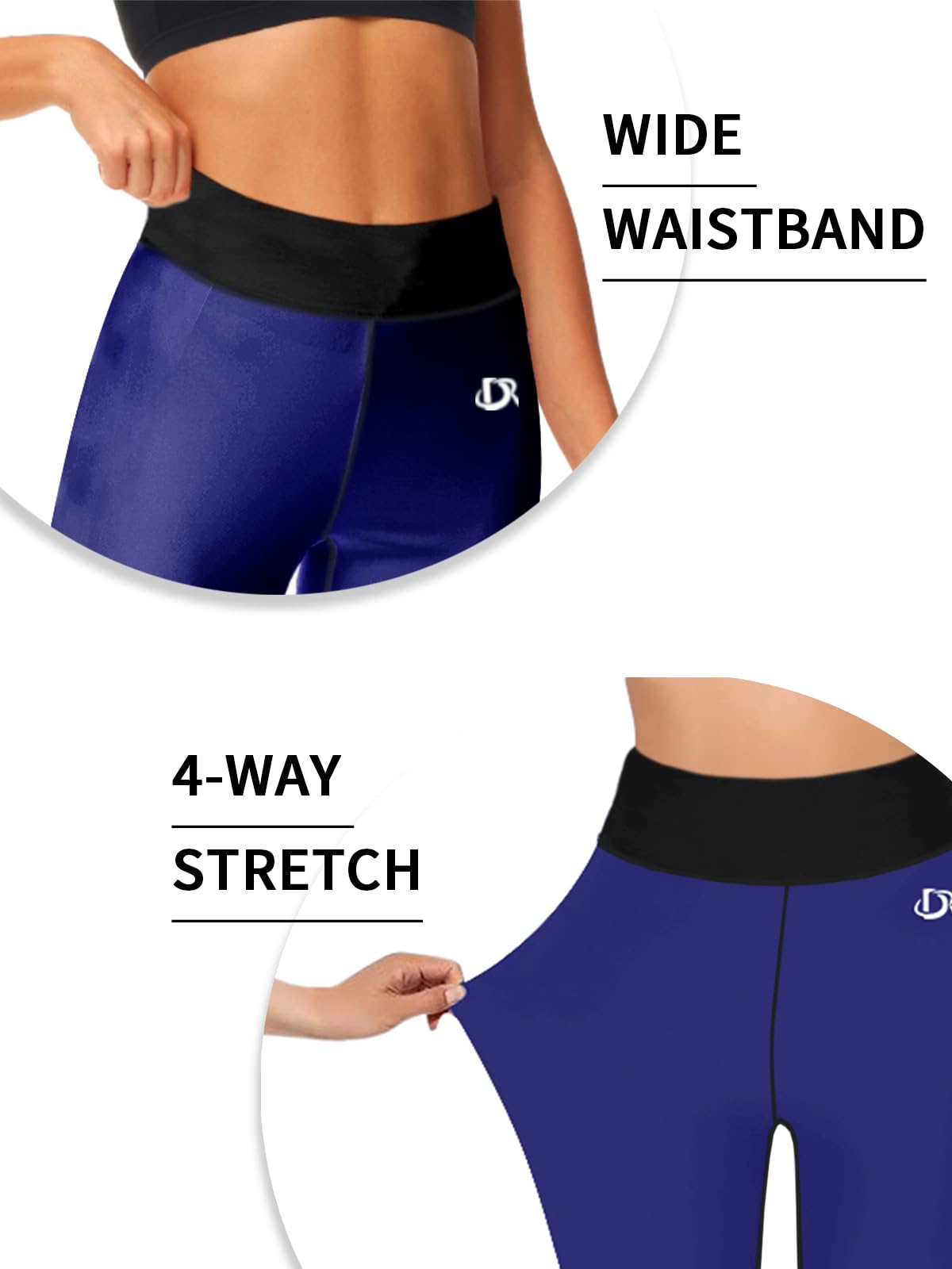 Deerose Women's High Waisted Swim Leggings - UPF 50+ Sun Protection Swim Pants, Quick Dry Rash Guard Swimwear for Beach, Pool & Water Sports