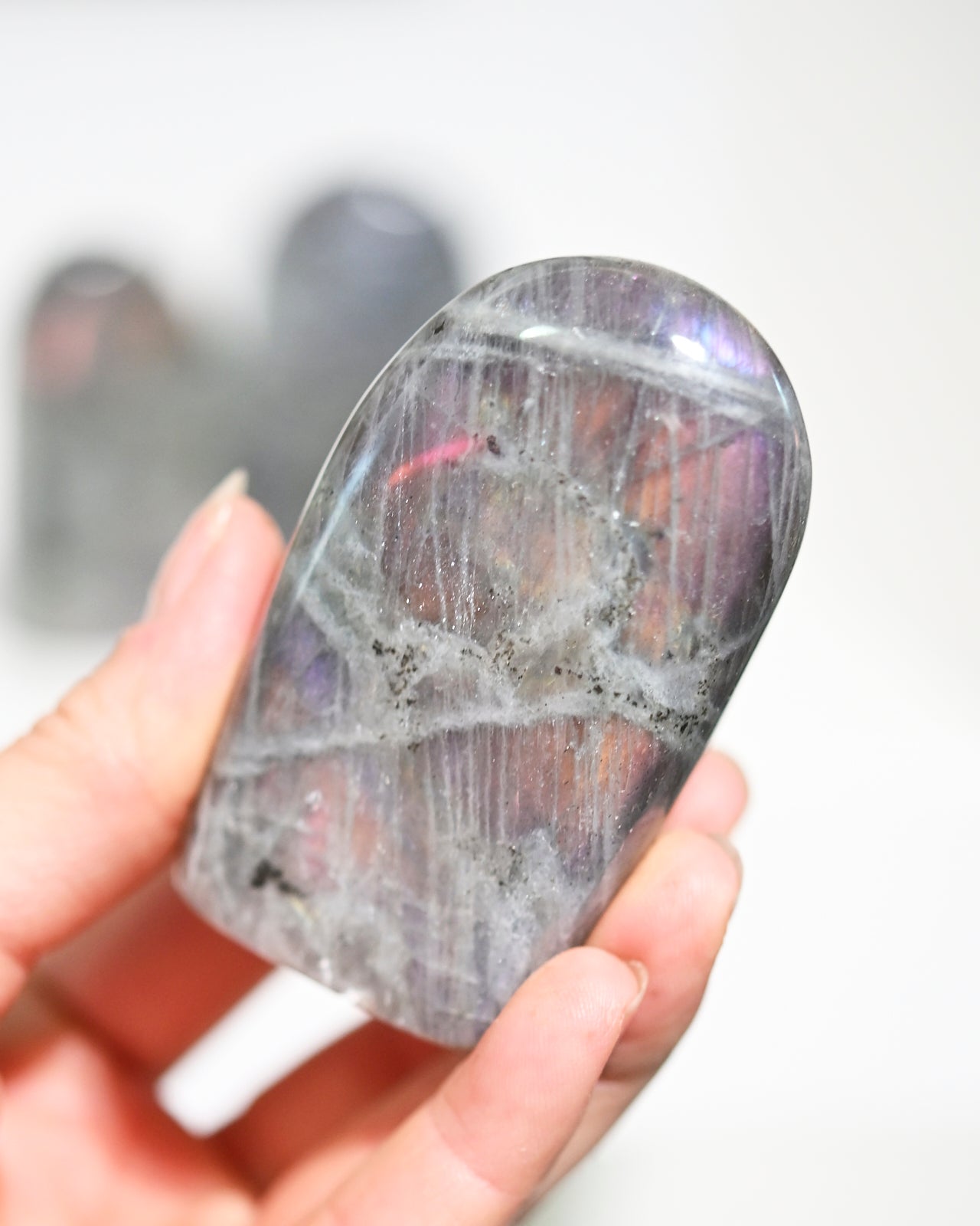Natural Purple Flash Labradorite Freeform Pendant - Healing Crystal Jewelry for Meditation, Energy Work & Spiritual Gifts
