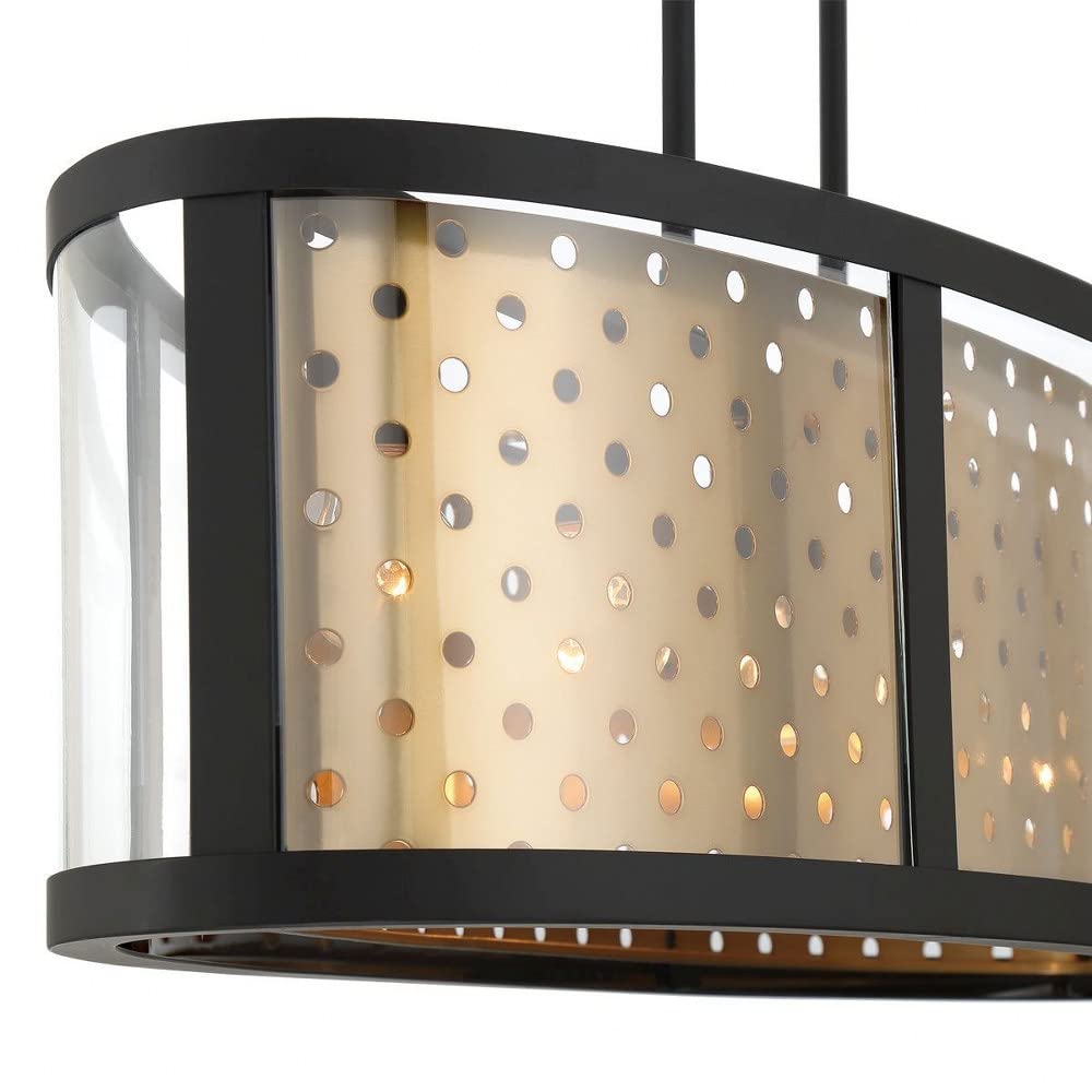 Eurofase Grado 5-Light Chrome Island Pendant Light - Modern Kitchen Lighting for Dining Room, Bar, and Restaurant Decor