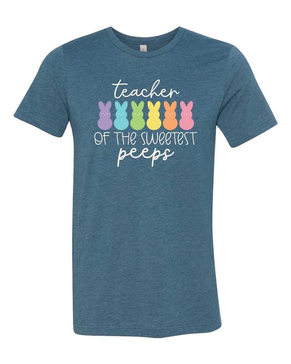 Easter Teacher T-Shirt - Cute Peeps Graphic Tee for Educators - Funny Easter Day Shirt for Teachers - Perfect for Classroom, School Events & Easter Celebrations