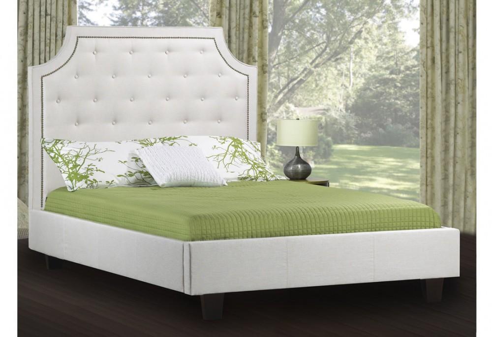 Elegant Modern Bed Frame with Rounded Profile - Perfect for Bedroom, Guest Room & Apartment Decor
