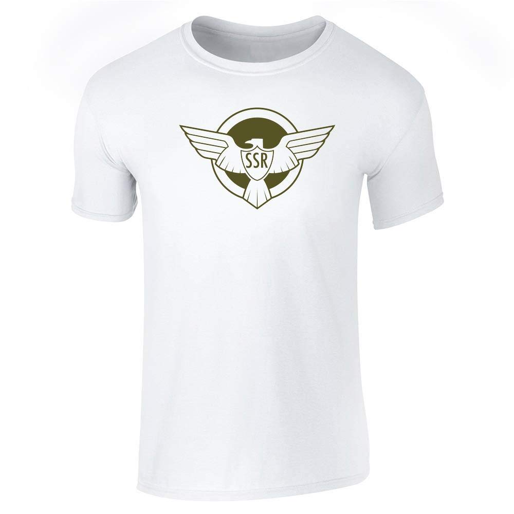 Pop Threads Strategic Scientific Reserve American Captain Graphic Tee for Men - Casual Superhero T-Shirt for Everyday Wear & Marvel Fan Outfits