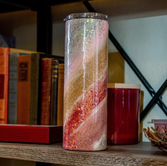 Makerflo Silver 30 oz Skinny Stainless Steel Tumbler with Lid & Straw - Bulk Pack of 25 - DIY Customizable Cup for Epoxy, UV DTF, Vinyl & Laser Engraving - Perfect for Personalized Gifts, Promotional Events & Craft Projects - Not for Sublimation