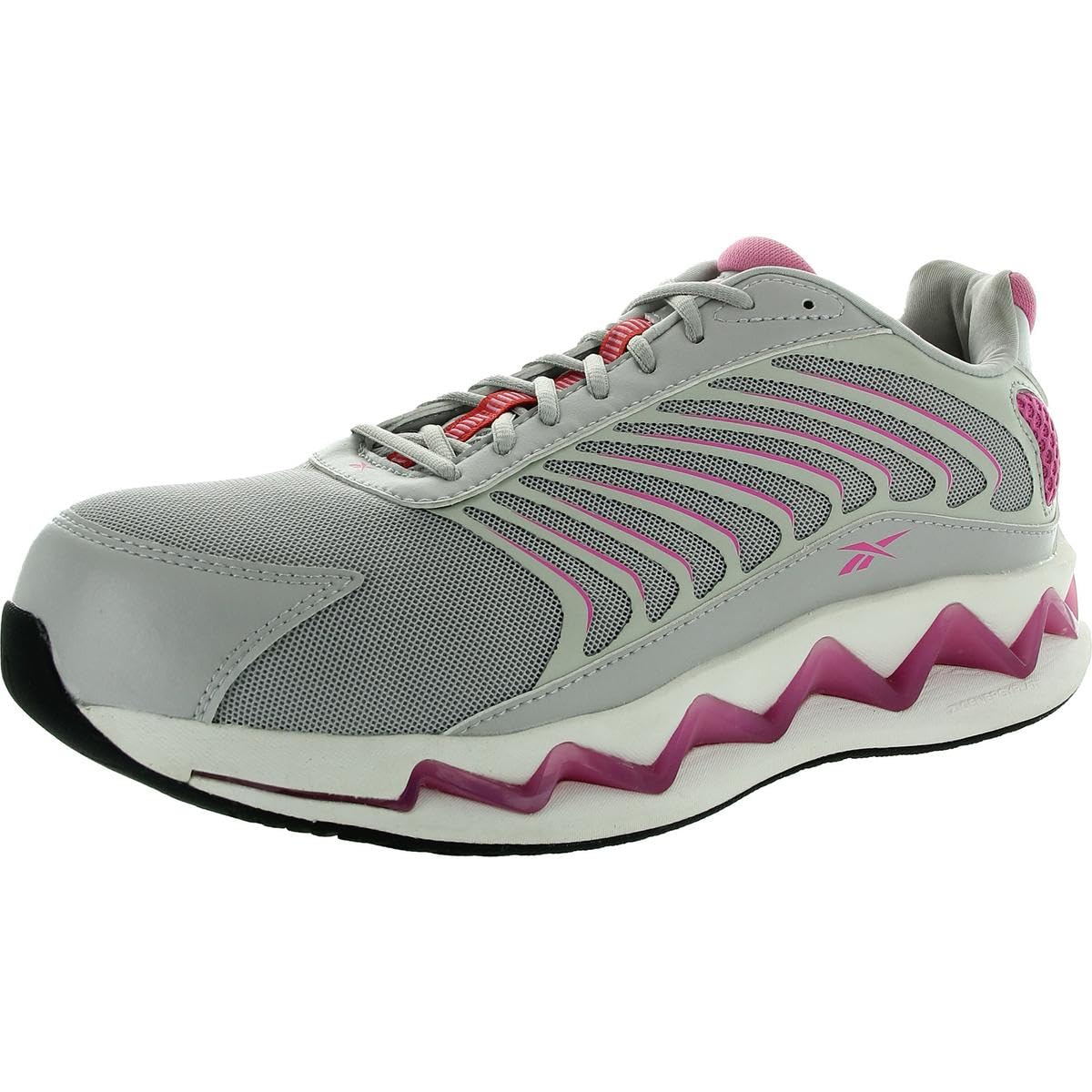 Reebok Women's RB237 Zig Elusion Heritage Work Safety Shoes - Light Grey | Slip-Resistant & Comfortable for Construction, Warehouse & Industrial Work