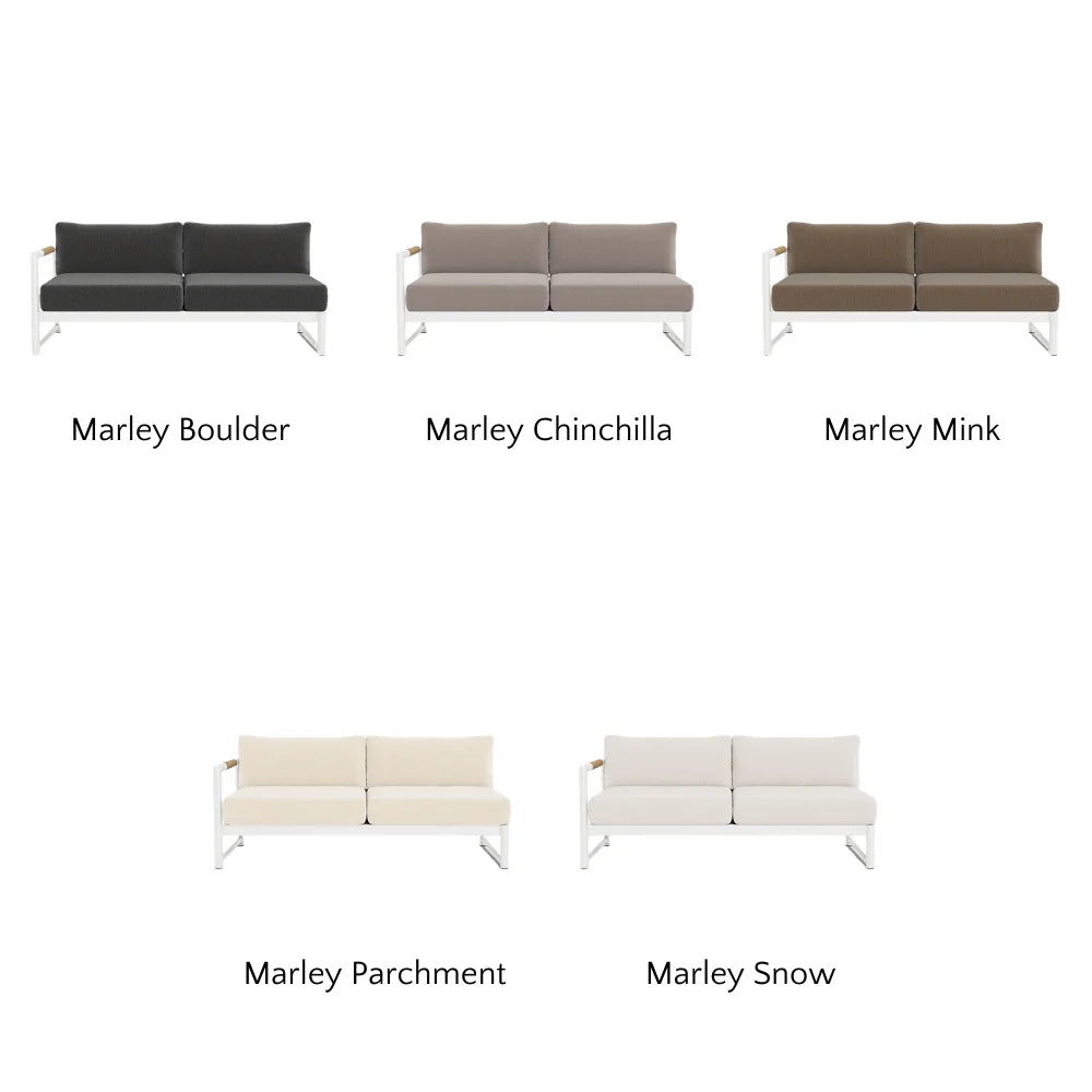 Breeze XL Outdoor 2-Seat Patio Sofa with Left Armrest - Perfect for Backyard, Garden, and Poolside Relaxation