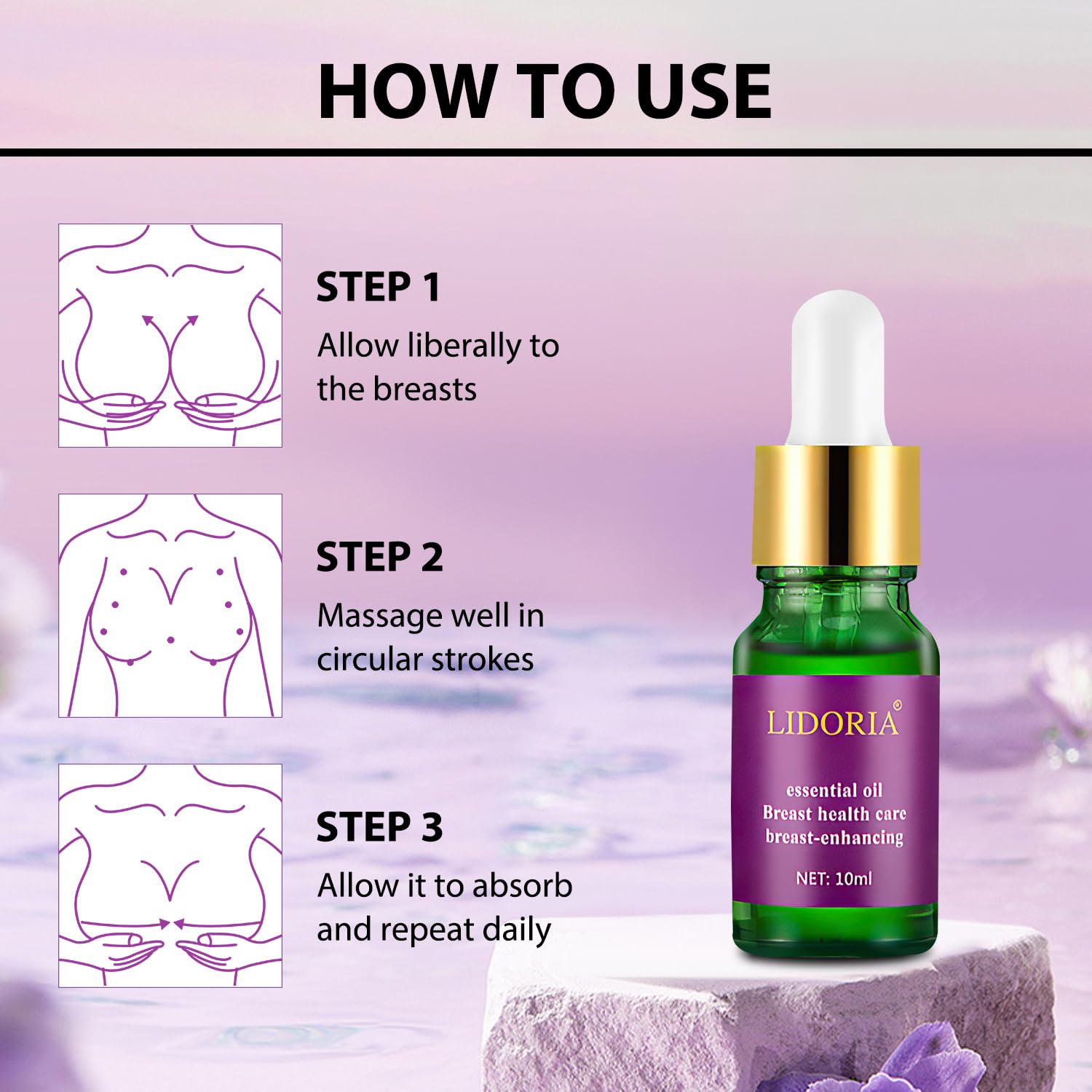 Natural Bust Firming & Enhancement Oil for Women - Organic Breast Lifting Serum with Nourishing Essence (2 Pack) | Breast Massage Oil for Plumping, Enlargement & Natural Curves | Perfect for Daily Massage & Self-Care Routine