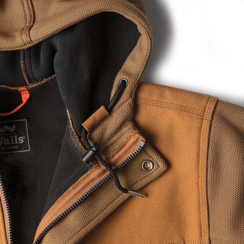 Men's Rugged Flex Knit Work Jacket - Brown YJ12 | Durable & Comfortable for Outdoor Jobs, Construction & Casual Wear | Walls Bridgeport Collection