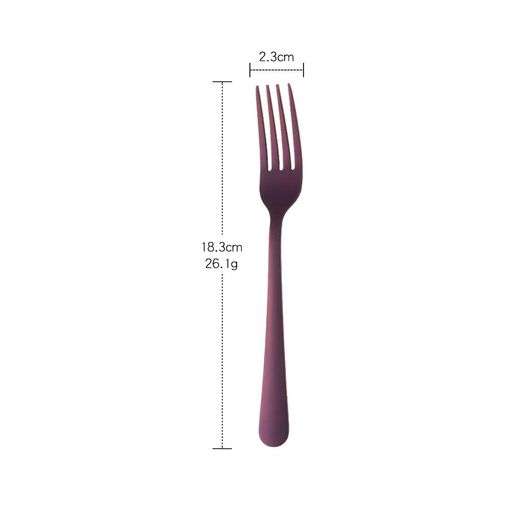 Premium 12-Piece Stainless Steel Dinner Forks Set - Elegant Purple Flatware for Family Dining, Restaurants, Weddings & Parties - Durable & Stylish Cutlery for Everyday Use & Special Occasions