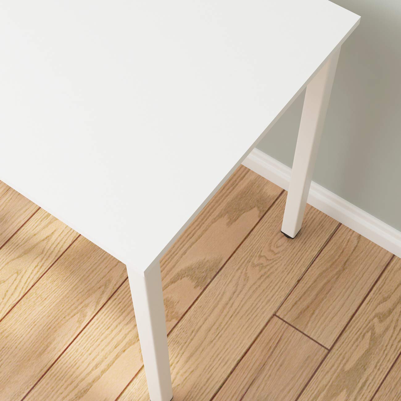 SogesPower 39 Inch White Computer Desk - Home Office Workstation for Study, Writing, PC & Laptop | Perfect for Small Spaces, Remote Work & Online Learning