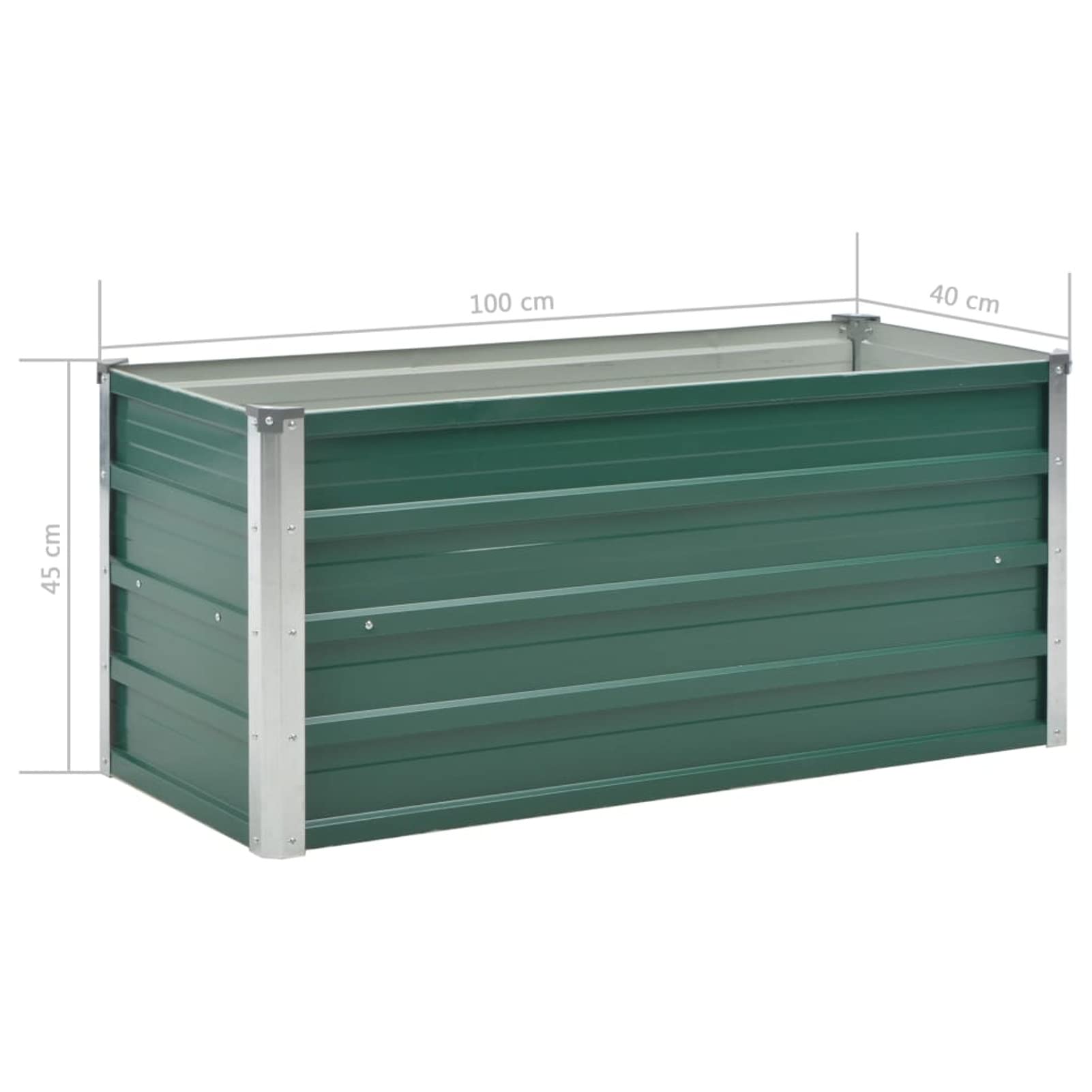 Galvanized Steel Raised Garden Bed Planter - 39.4