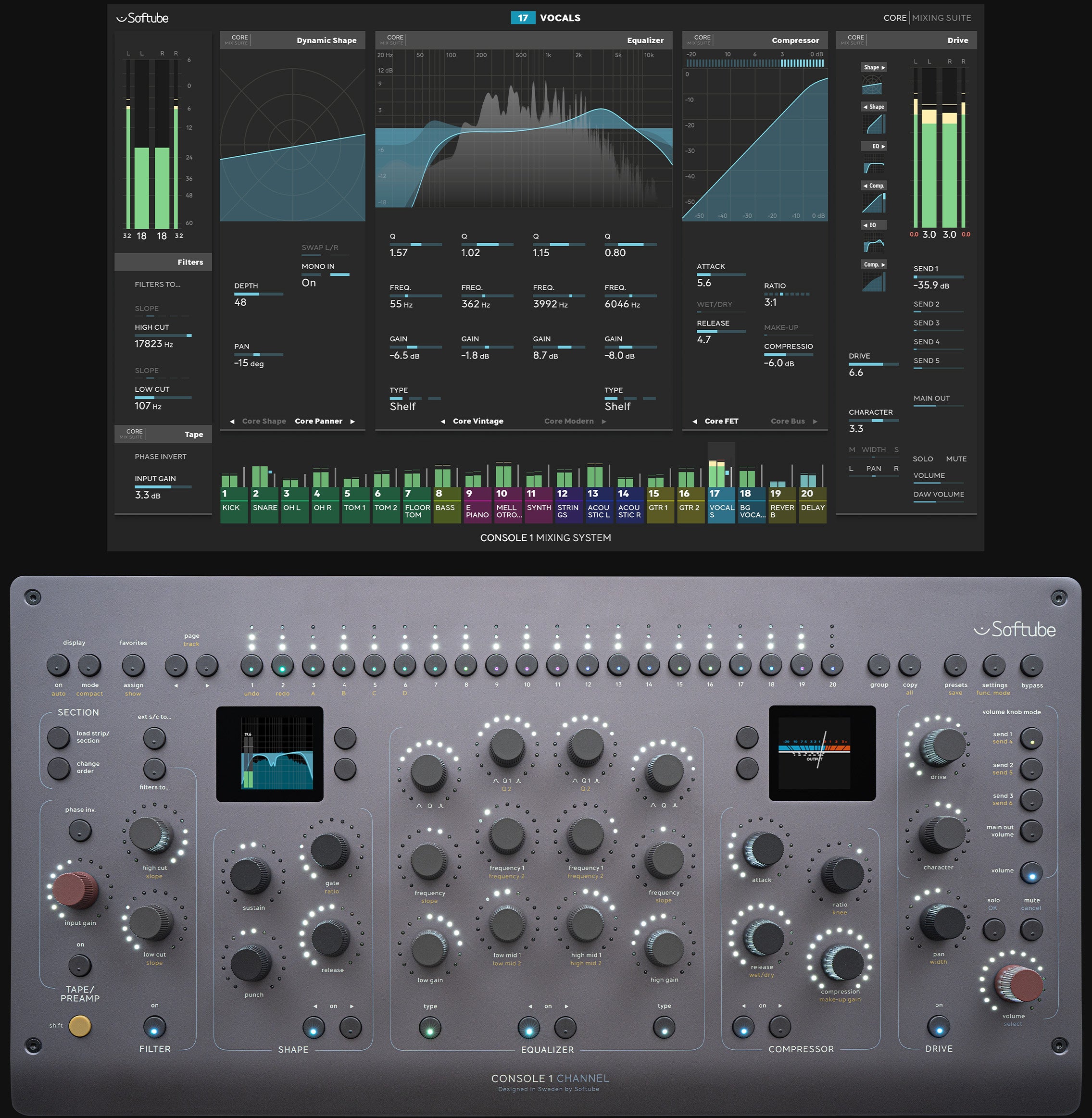 Console 1 Mk2 Professional Audio Mixing Controller - Perfect for Home Studios & Music Production | DAW Control Surface for FL Studio, Ableton & Logic Pro
