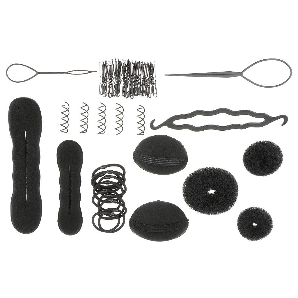 Barenx DIY Big Hair Bun Maker - Elastic Hair Pins & Clips for Thick Hair - Perfect for Updos, Ponytails & Party Hairstyles