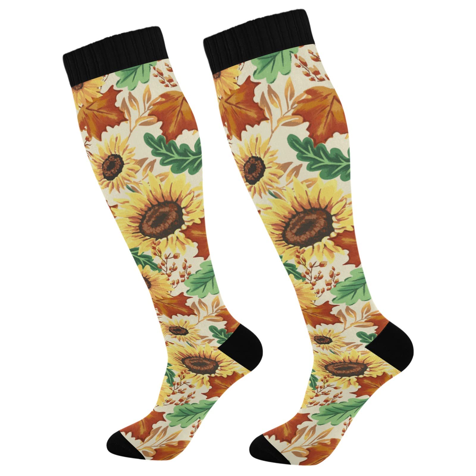 JUNZAN Christmas Dachshund Compression Socks for Women & Men - Circulation Support Socks for Running, Cycling, Nursing - Perfect for Holiday Gifts & Athletic Performance