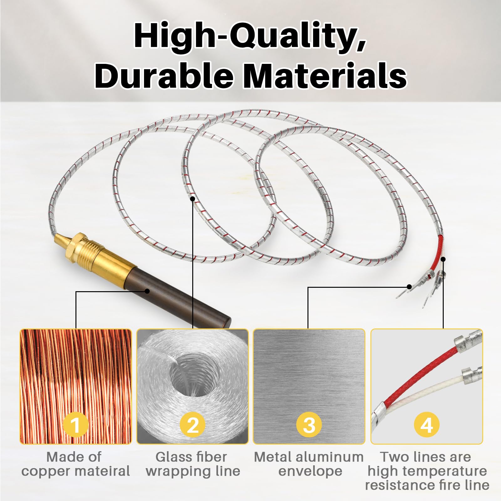 Pitco 60125501 Gas Fryer Thermocouple & Thermopile Replacement Kit - Compatible with Elite, Imperial, Frymaster, Dean Commercial Deep Fryers - Professional Restaurant & Kitchen Equipment Repair Parts for Gas Fryer Maintenance