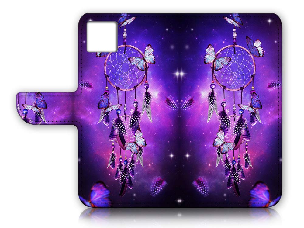 iPhone 12 Pro Max Wallet Case with Flip Cover - Purple Dream Catcher Design | Slim Protective Phone Case with Card Holder | Perfect for Everyday Use, Travel & Business Meetings