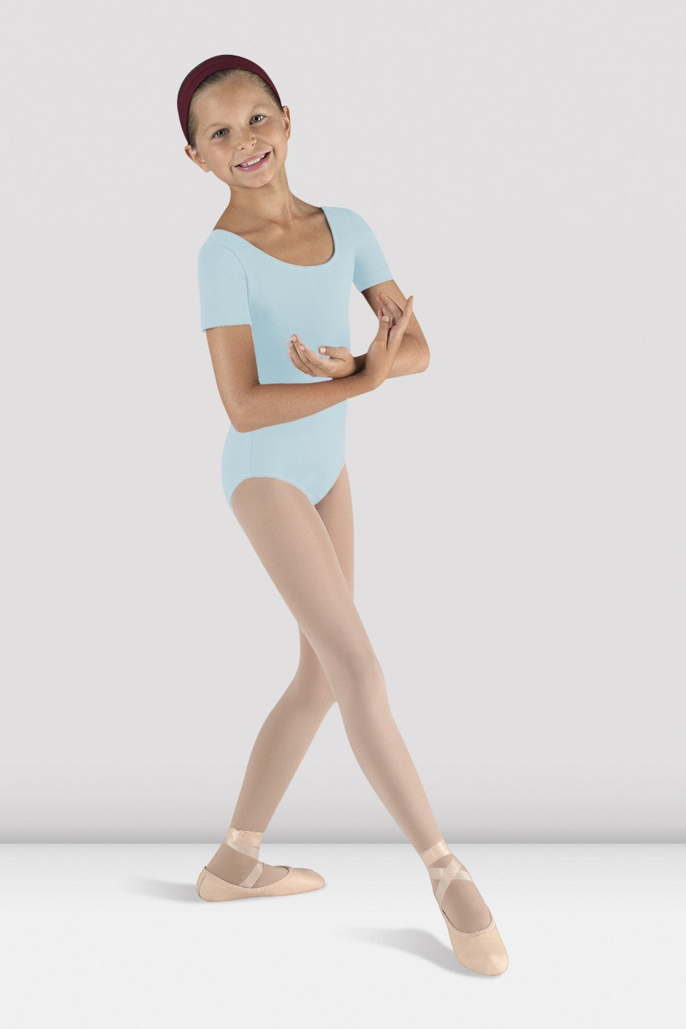Girls Ballet Leotard Short Sleeve Round Neck Dancewear for Toddler & Kids - Perfect for Ballet Class, Dance Practice & Recitals