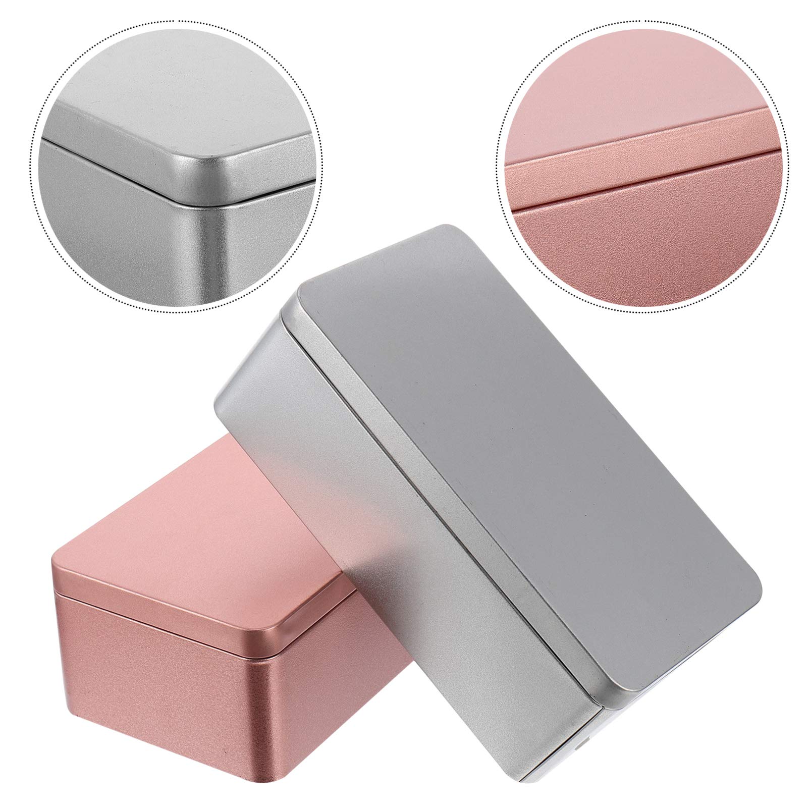 Hemoton 2-Piece Tea Storage Box Set - Airtight Tinplate Containers for Tea Leaves, Coffee, Candies & Spices | Perfect Kitchen & Pantry Organization for Home, Office & Gift Giving