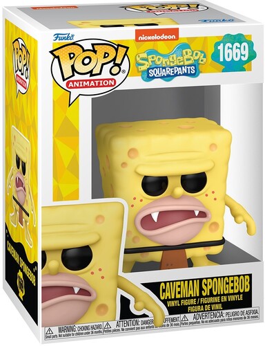 Funko Pop! SpongeBob SquarePants Caveman SpongeBob Vinyl Figure #1669 - 25th Anniversary Collectible - Perfect for Display, Gifts & SpongeBob Fans