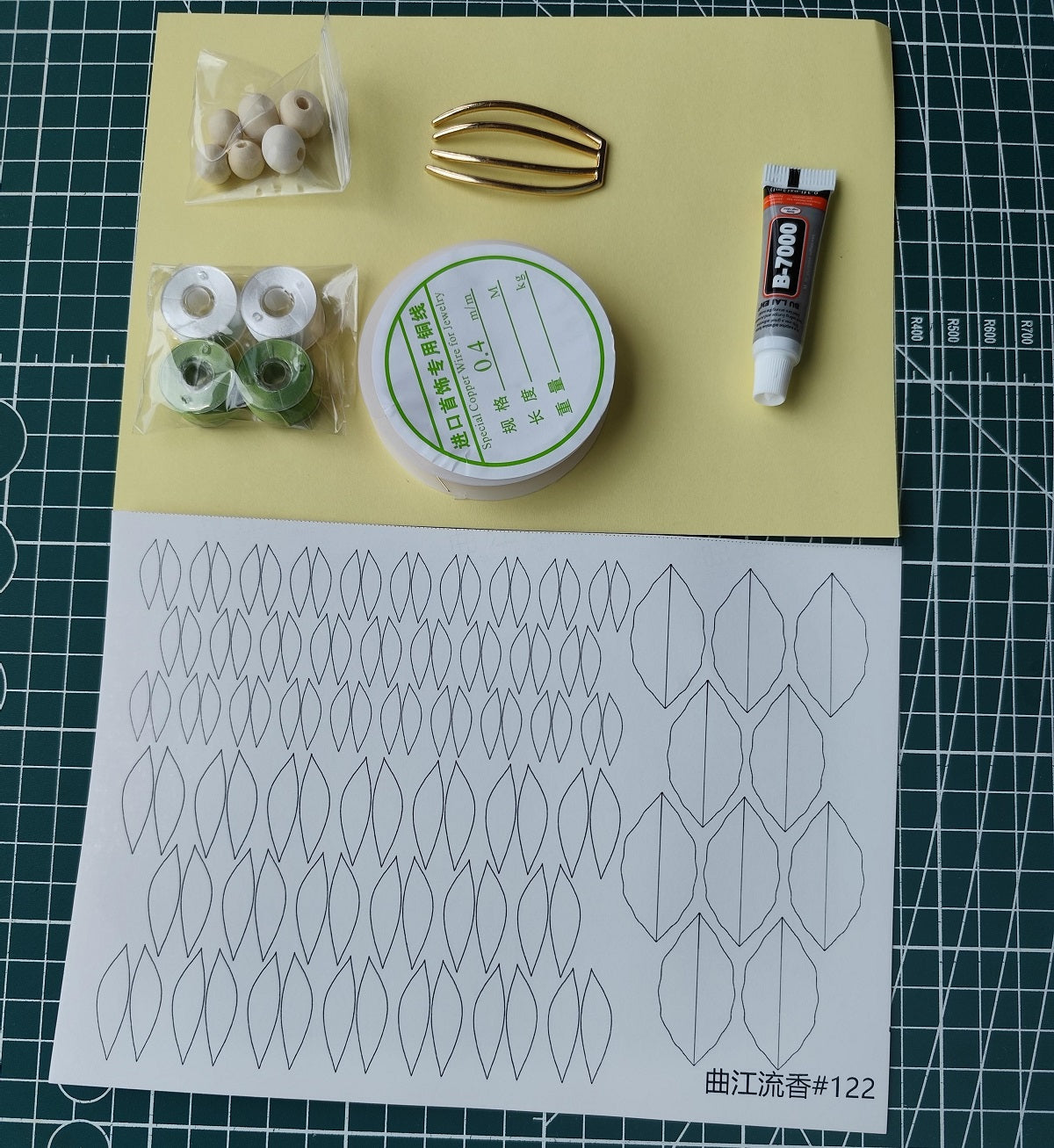 Jasmine Hair Comb with Chanhua Flowers - DIY Hair Accessory Kit with Detailed Video Tutorial for Bridal, Cosplay & Special Occasions