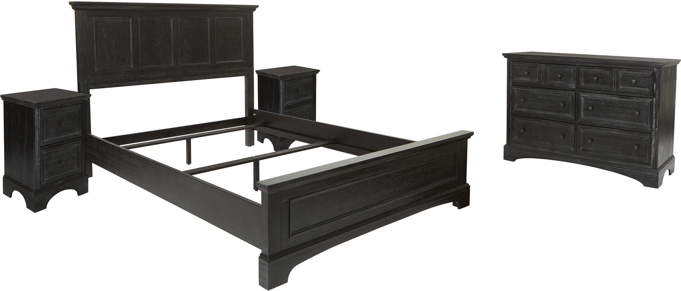 Office Star Farmhouse Basics 4-Piece Bedroom Set [BP 4200 214B] - Perfect for Cozy Farmhouse Style Bedrooms & Guest Rooms