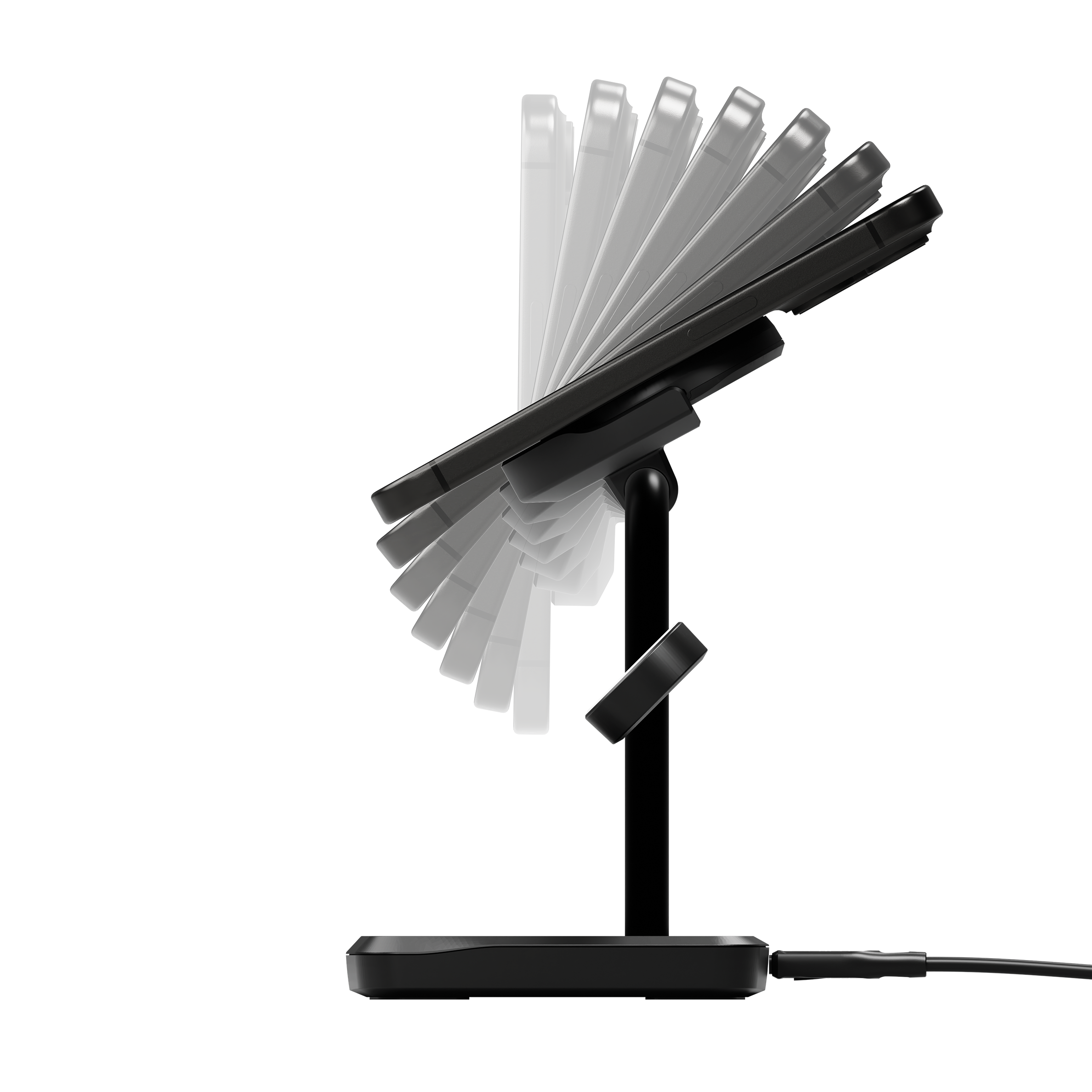 3 in 1 Magnetic Wireless Charger Qi2.0 Fast Charging Stand for iPhone 15/14/13, Samsung Galaxy, AirPods - Perfect for Home, Office & Travel