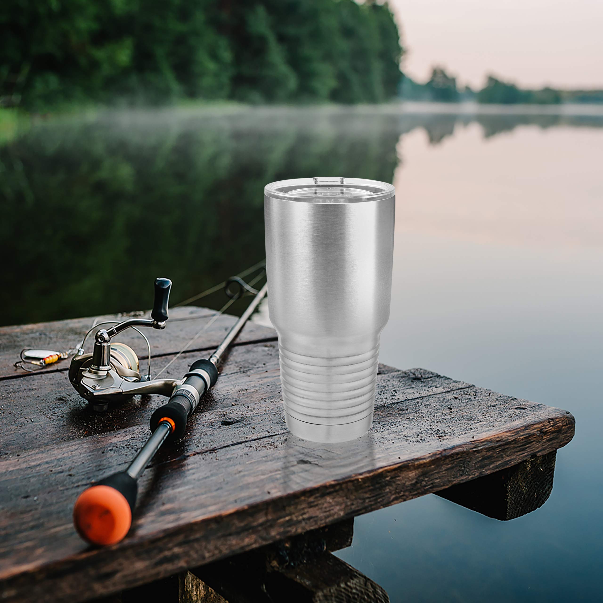 Clear Water Home Goods - 24 Pack 30 oz Stainless Steel Double Wall Vacuum Insulated Tumblers with Clear Lids - 18/8 Food Grade Steel - Keeps Drinks Hot/Cold for Hours - Perfect for Travel, Office & Outdoor Activities