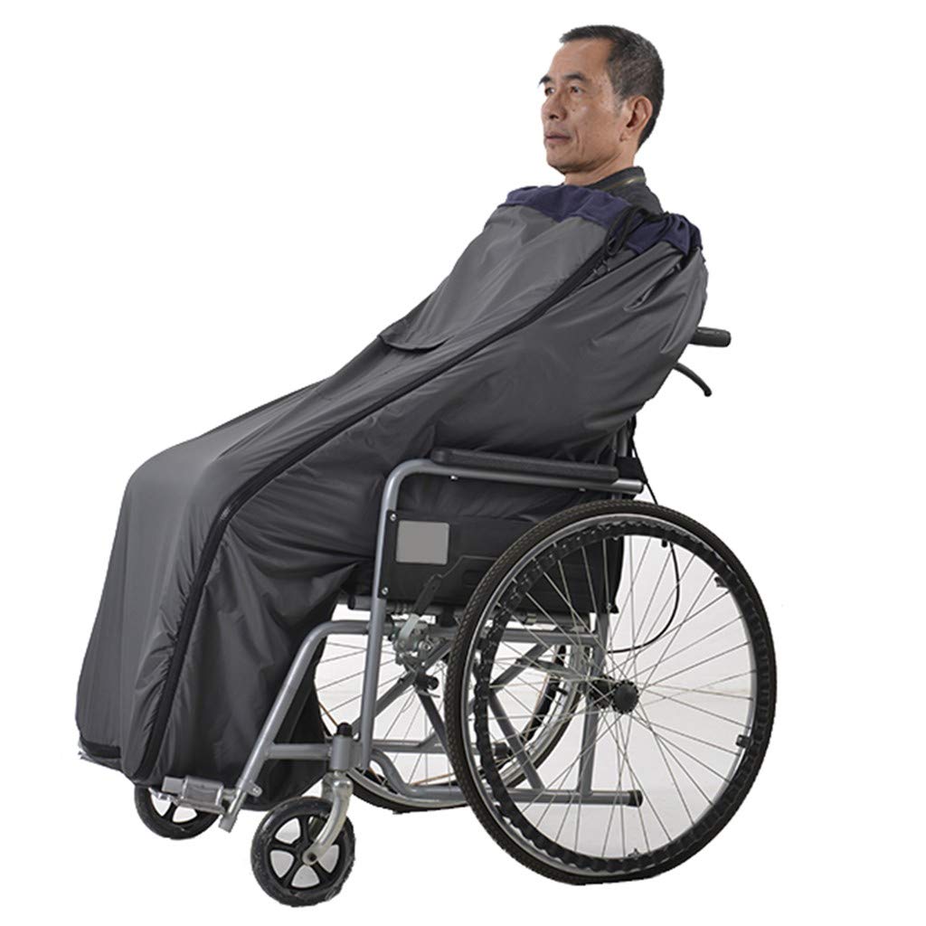 Waterproof Fleece Lined Wheelchair Blanket with Zipper - Full Body Warm Cover for Elderly & Disabled - Soft Cozy Blanket for Manual/Powered Wheelchairs - Perfect for Winter, Outdoor Use & Home Comfort
