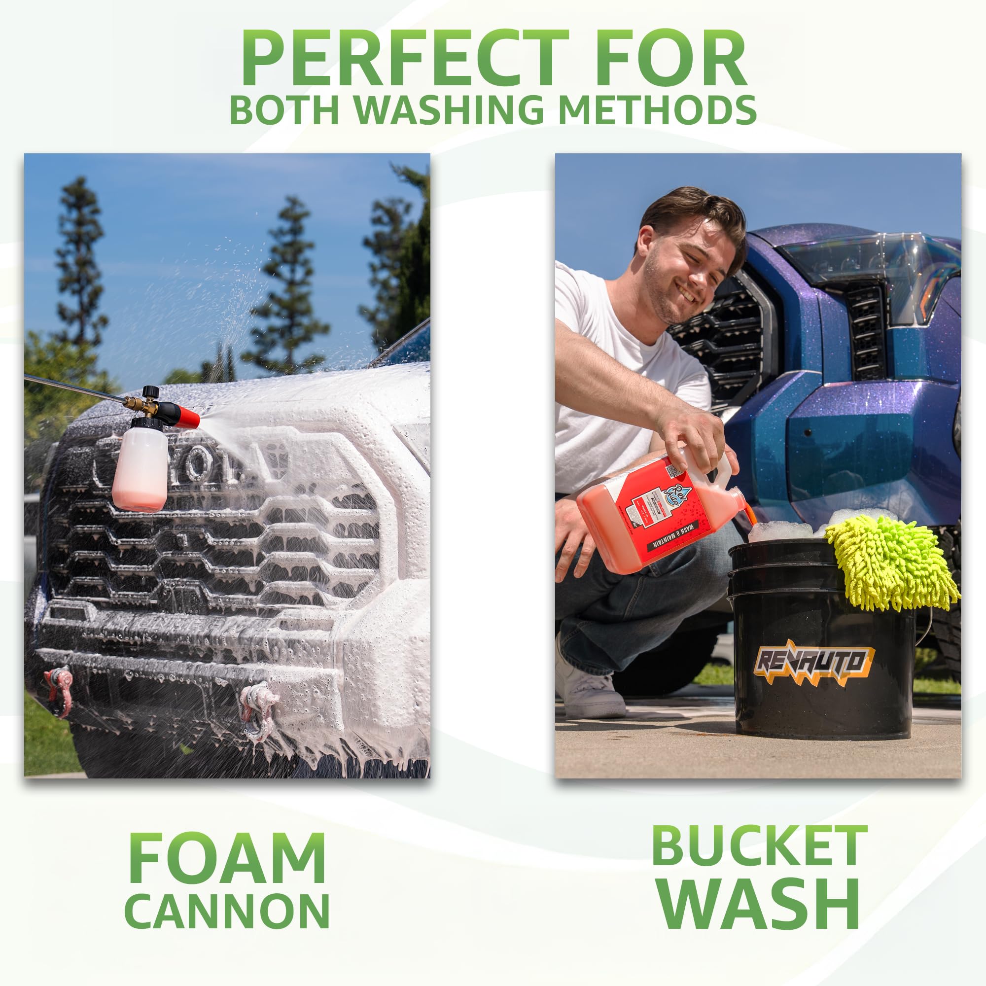 Premium Vinyl Wrap Car Wash Soap Kit - 64oz pH-Balanced Shampoo & Microfiber Mitt for Vinyl, PPF & All Finishes | Foam Cannon & Bucket Wash Ready | Perfect for Detailing, Wrapping Shops & DIY Car Enthusiasts