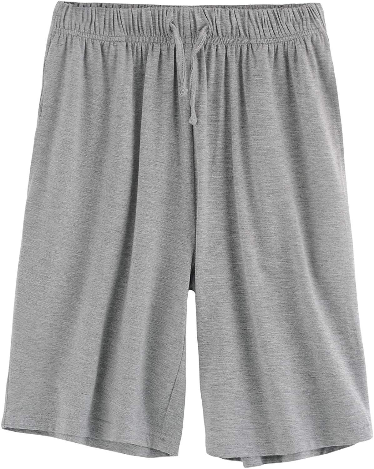 Breathable Men's Bamboo Sleep Shorts - Soft & Loose Lounge Pajama Shorts for Comfortable Nightwear & Relaxing at Home