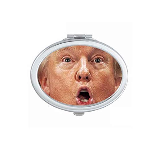 DIYthinker American Funny Monday Mirror - Portable Folding Double-Sided Makeup Mirror for Travel & Home Use | Great Gift for Office, Dorm, or Vanity