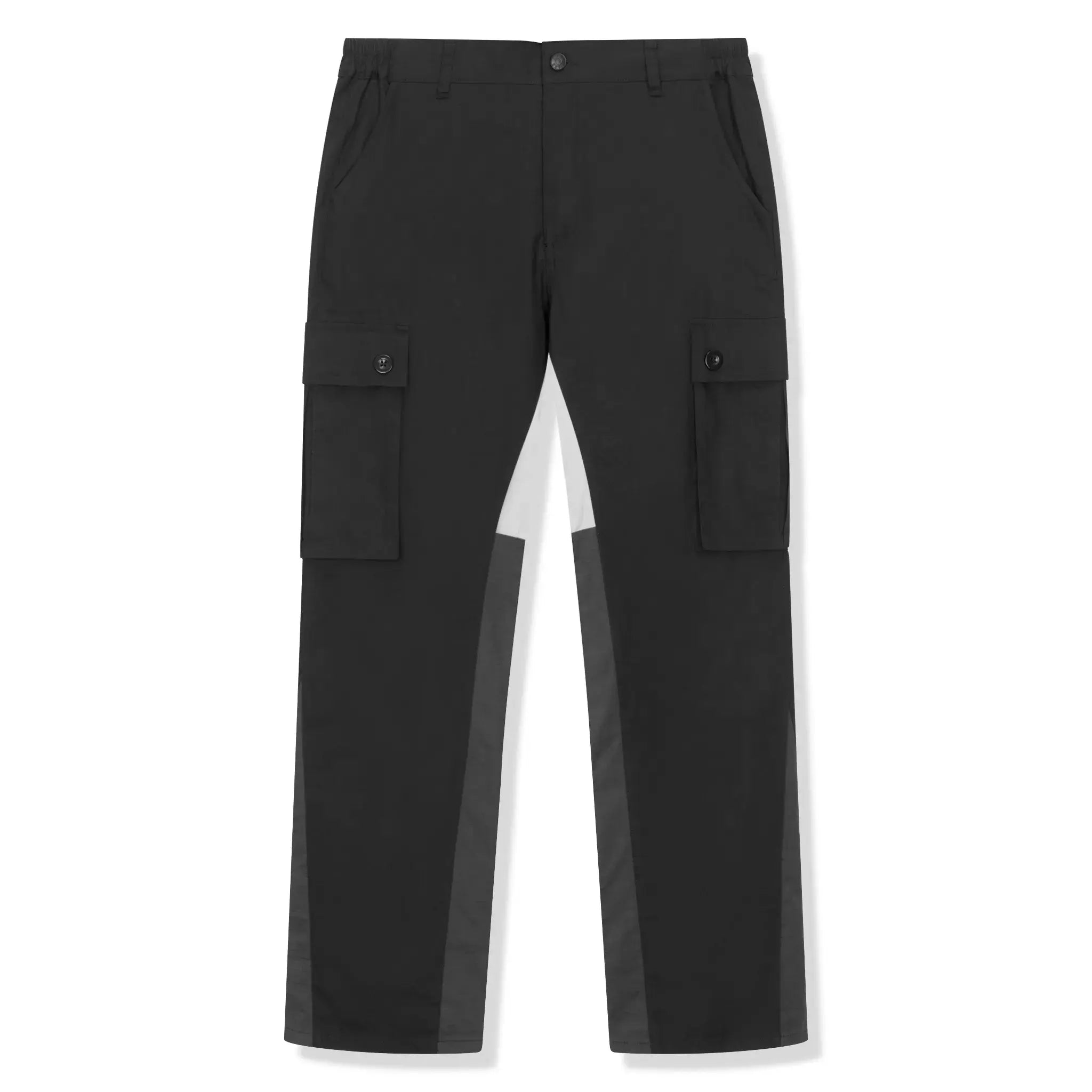 SIARR Flared Black Cargo Pants for Women - High Waist Military Style Joggers with Pockets | Perfect for Streetwear, Workout & Casual Outfits