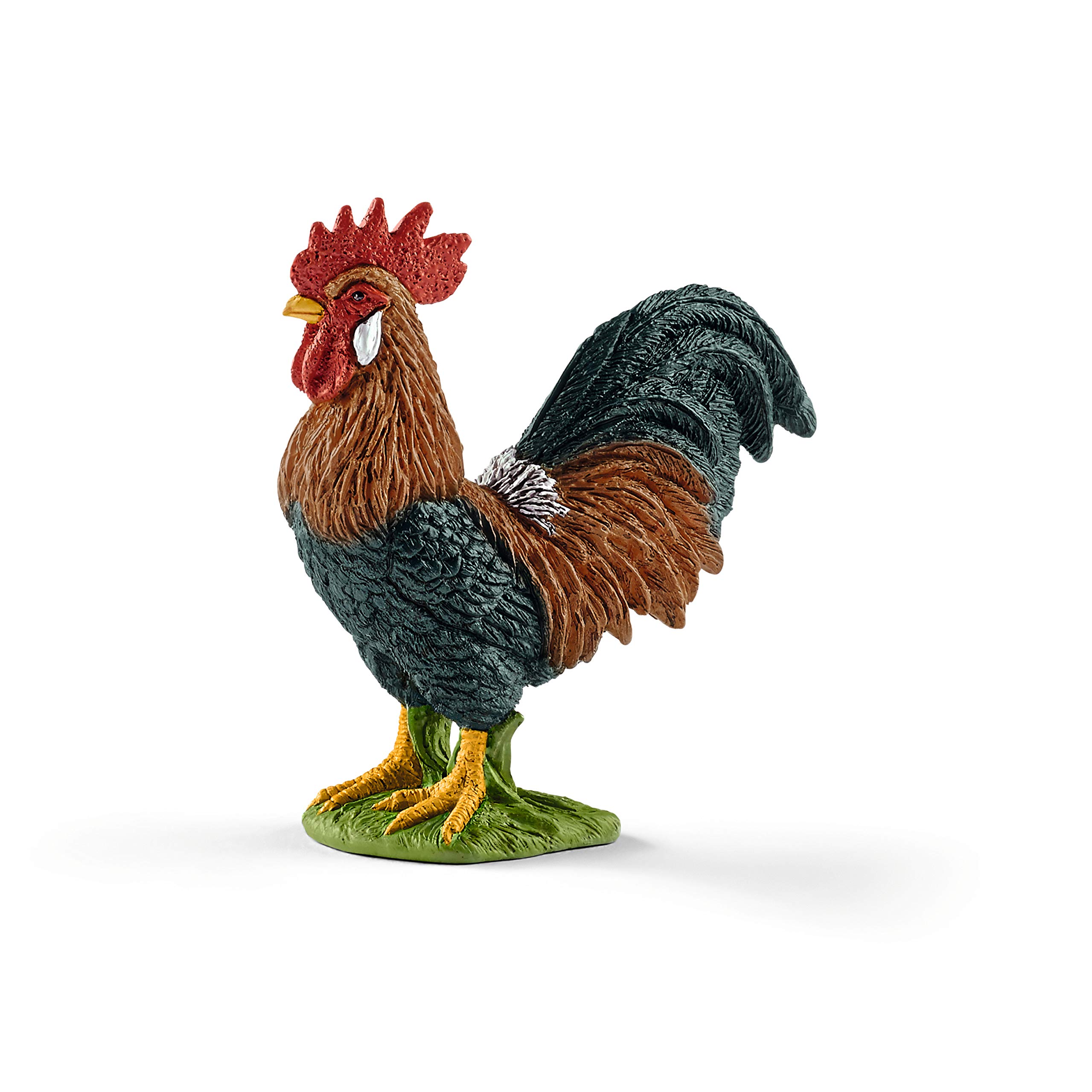 Schleich Farm World Rooster Toy Figurine - Realistic Farm Animal Toys for Boys & Girls Ages 3+ | Educational Barnyard Playset for Kids, Farmhouse Pretend Play & Collectible Bird Figures