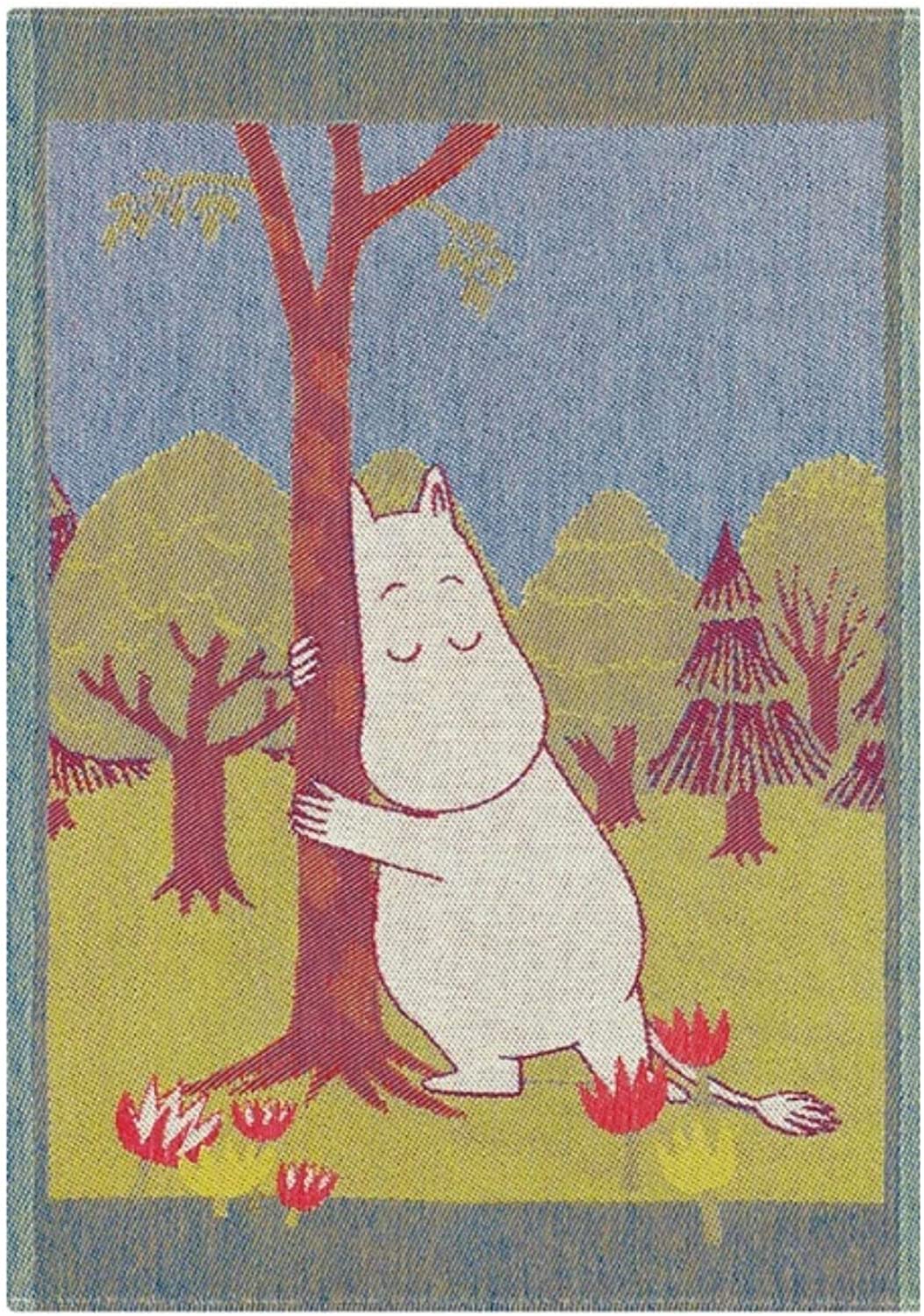 Ekelund Moomin Lucky Tree Tea Towel - Large Cotton Kitchen Towel for Dish Drying, Hand Towel & Home Decor | Perfect for Scandinavian Style Kitchens & Gift Giving