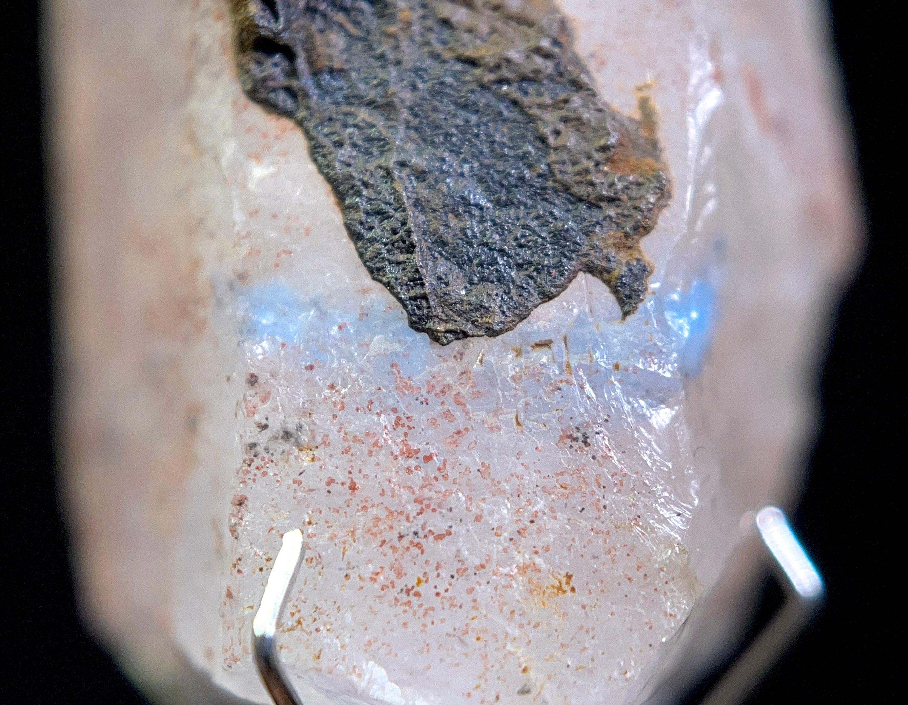 PAPAGOITE in QUARTZ Raw Crystal - Rare Metaphysical Healing Stone | Natural Mineral Specimen for Energy Work, Meditation & Crystal Collection (46362)